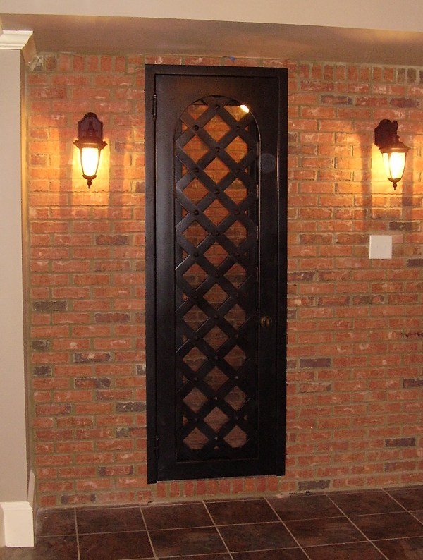 iron wine cellar door