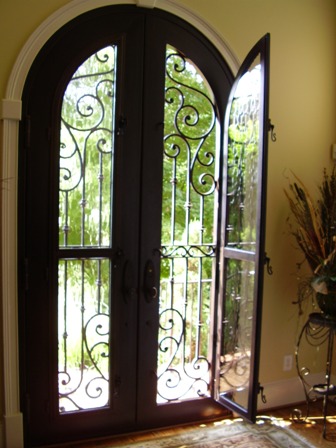 Door glass panel